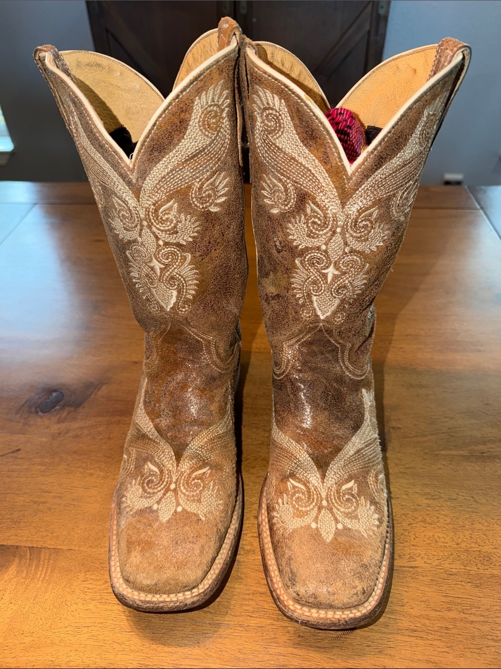 Roper Western Embroidered Women’s Cowboy Boots - Tan